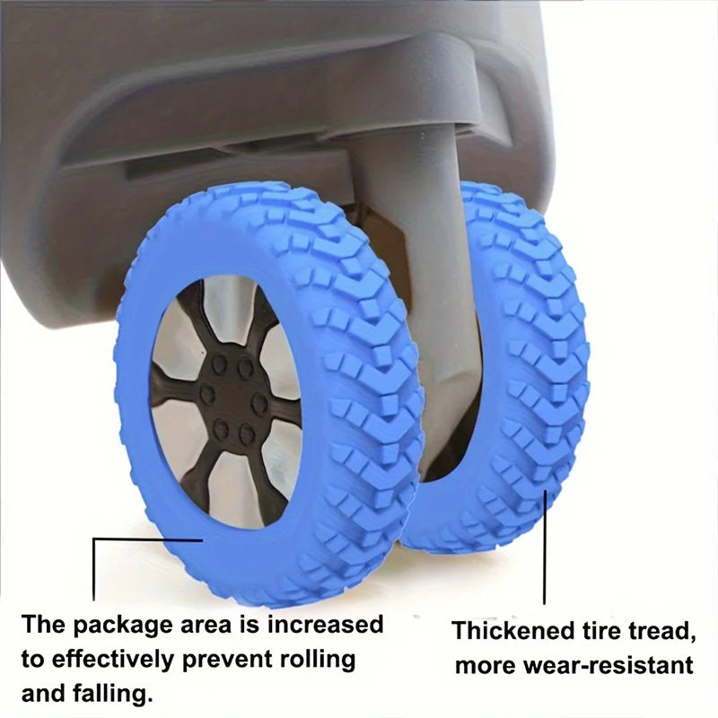 8pcs Luggage Wheel Protection Cover, Silicone Wheel Cover, Luggage Wheel Cover Cover, Noise Proof Foot Cover, Luggage Racks