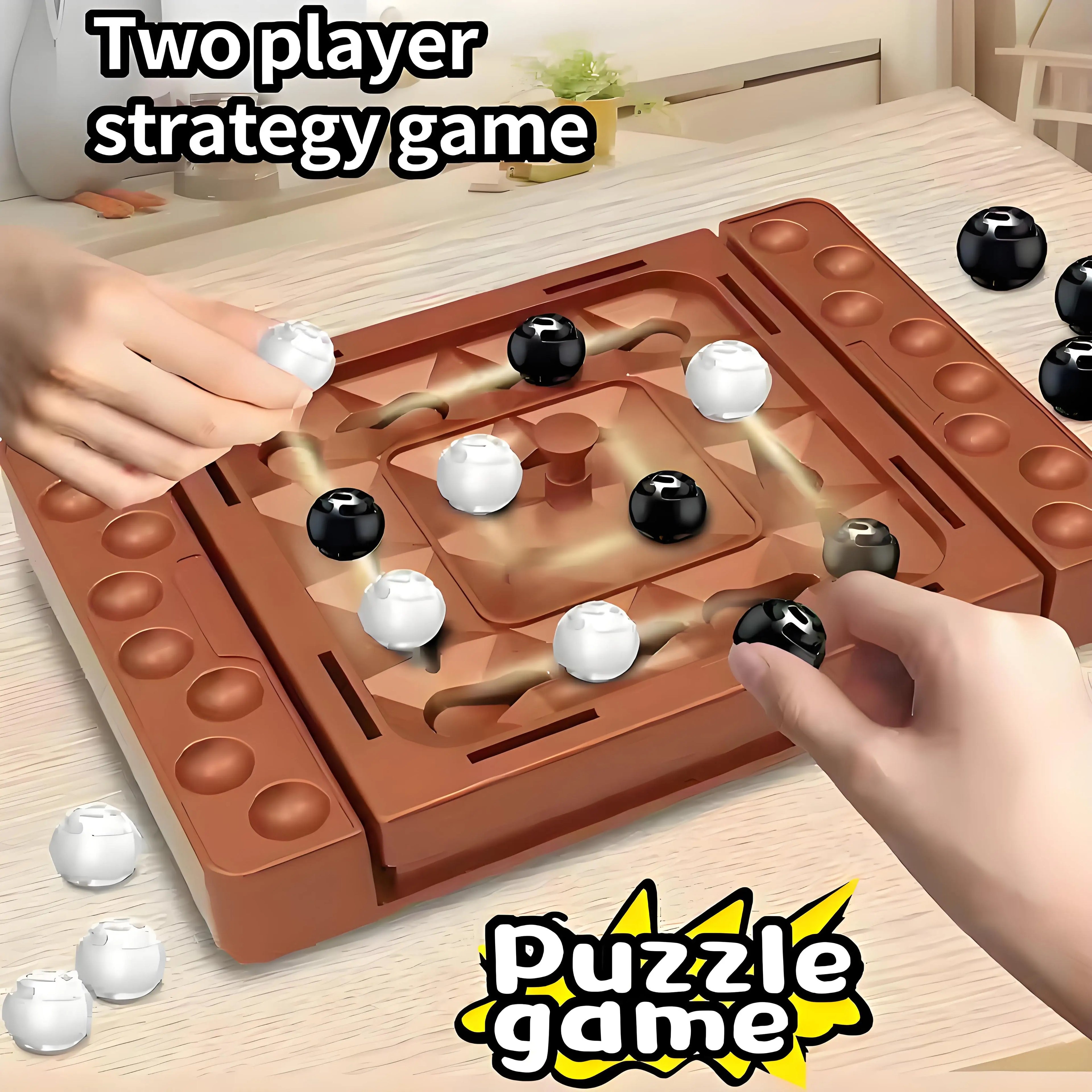 Orbital Logic Chess,One-Click Rotating Track,2 Player Strategy Board Game,Boosts Logic Thinking,Family Interactive Toy Kids Gift