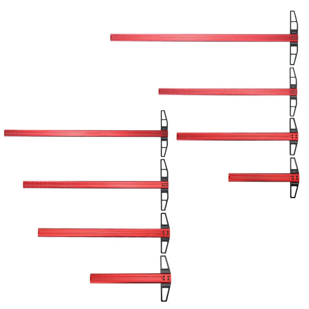 300-1000mm Woodworking T-type Scribe Square Ruler Hole Scribing ruler Drawing Marking Gauge Crossed-out Measuring Carpenter Tool