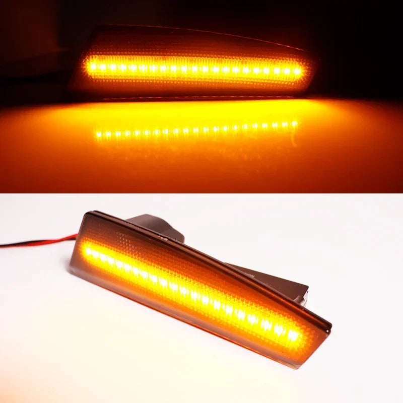 For Jeep Liberty 2008 2009 2010 2011 2012 Car Front Bumper Side Marker Turn Signal Lights Parking Lights Amber/White LED 12V