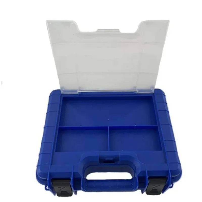 Heavy Duty Tool Case for Small Power Drill, 26x20cm Portable Organizer with Parts Box for 12V-21V Wrench, Durable Storage Caddy