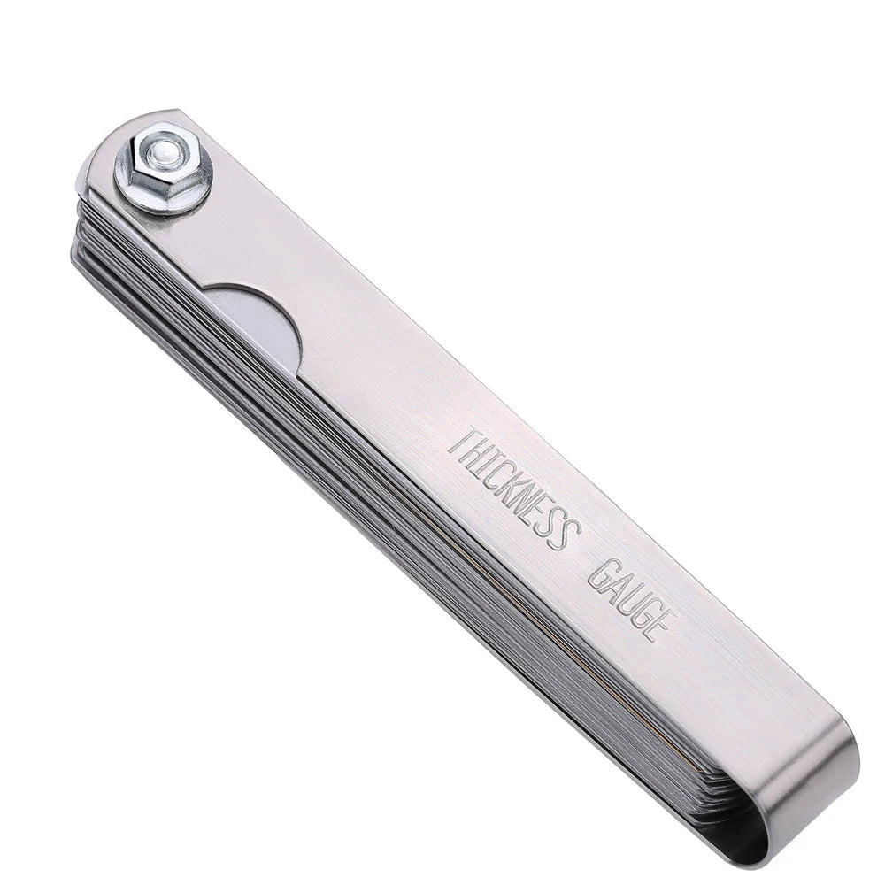 32 Piece Combination Feeler Gauge Portable Durable Various Specifications Arc Stainless Steel Feeler Gauge Gap Gauge Rangefinder