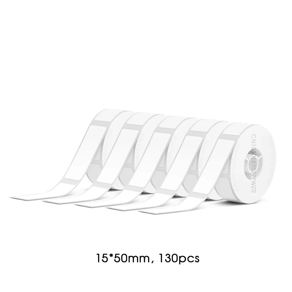 3/5/10 Rolls P15 Label Tape Paper for Marklife P15 Q30 D30 P12 P11 Label Printer Waterproof Thermal Roll Paper 12x40 15x30 15x50