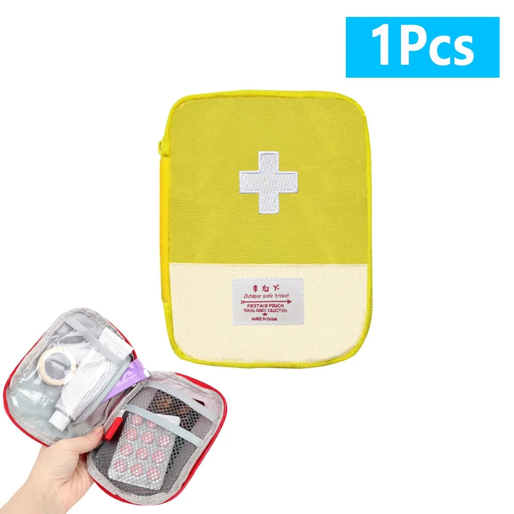 1-10Pcs Mini Portable Medicine Bag First Aid Kit Outdoor Medical Emergency Kits Pouch Organizer Home Medicine Pill Storage Bag