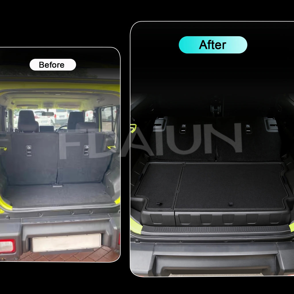 For Suzuki Jimny 2023 2024 2025 JC74W JC74 5-Door Car Trunk Storage Box with Lid Storing Channel Storage Box Auto Modified