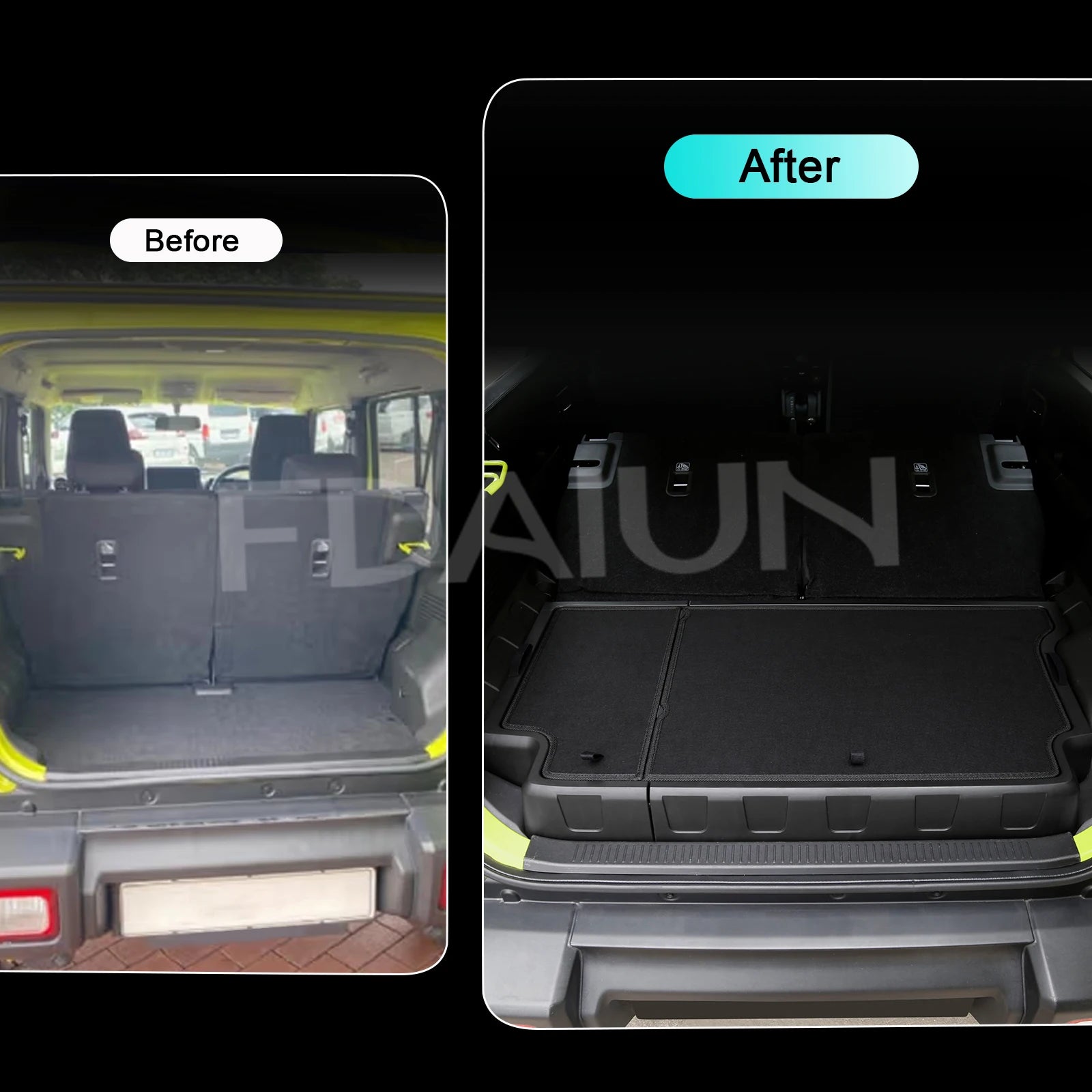 For Suzuki Jimny 2023 2024 2025 JC74W JC74 5-Door Car Trunk Storage Box with Lid Storing Channel Storage Box Auto Modified