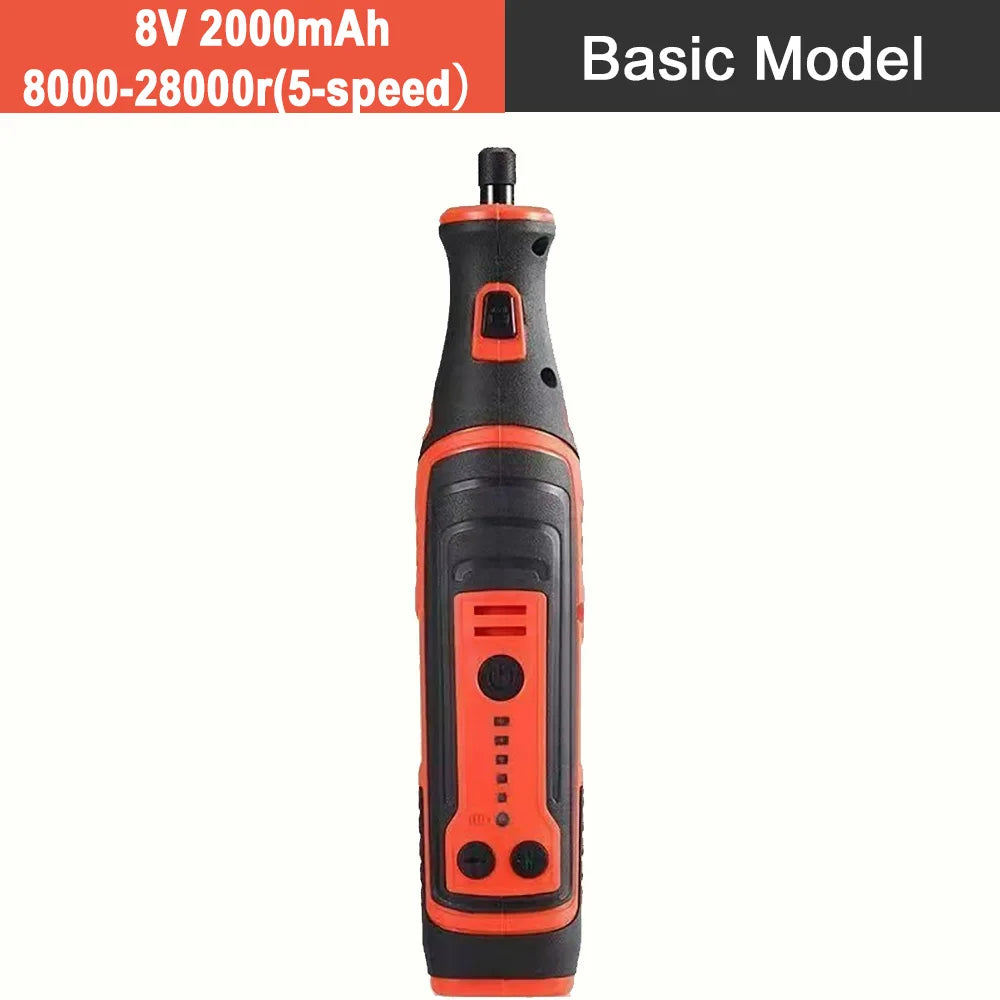 5000-20000r 4.2V Engraver Electric Drill Mini Grinder Engraving Pen Drilling Machine Cordless Rechargeable Micro Rotary Tool Kit