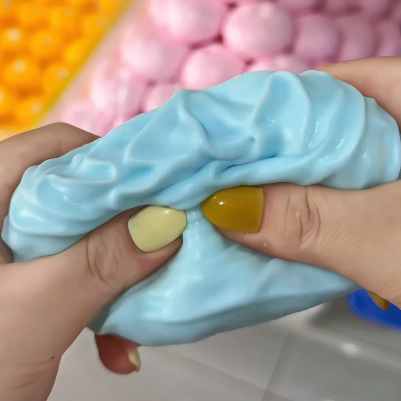 Crunch Imitation Cream Squishy Toy, Blocks Filled ASMR Anti Stress Release Hand Relax Gift Toy