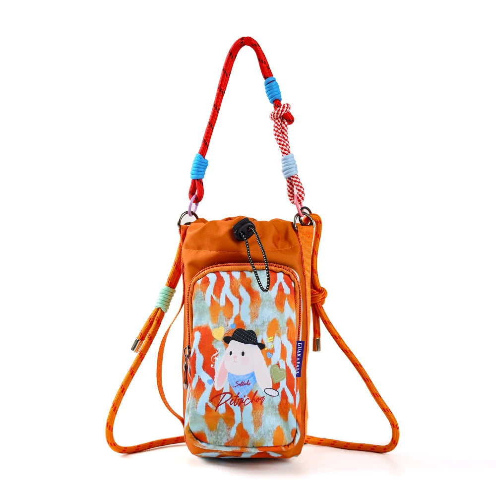 2026 New Illustrator-Designed Dopamine Lightweight Water Bottle Bag Crossbody Bag Outdoor Phone Casual Bag
