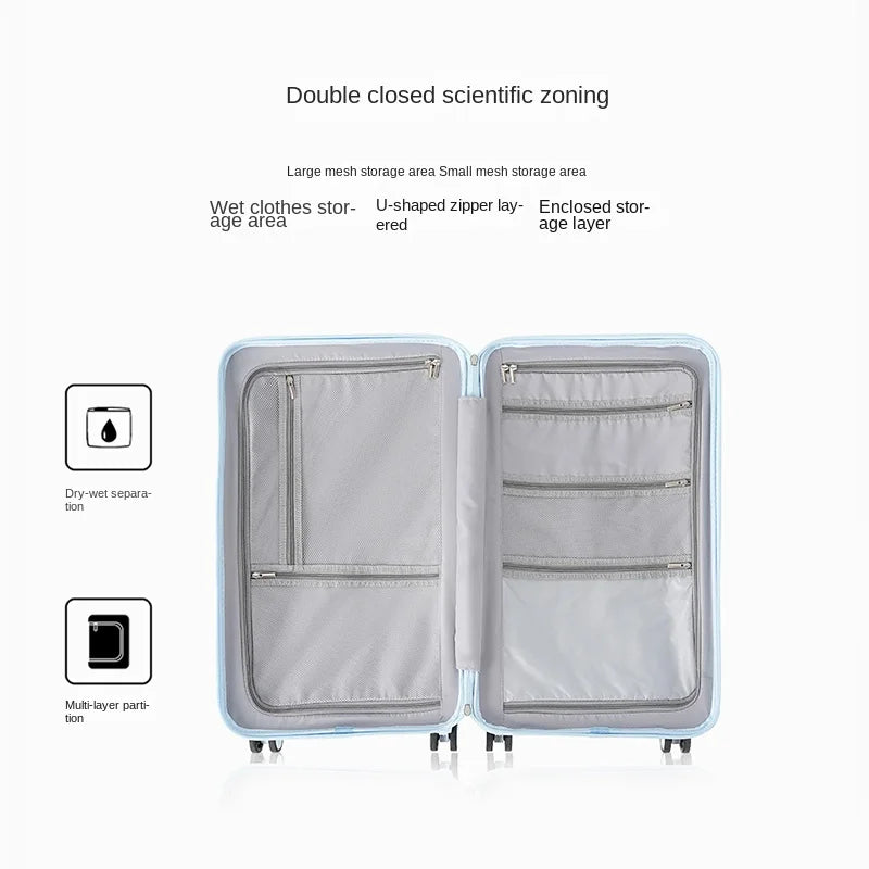 Luggage Trolley Suitcase Male Female 20-28 Inch Large Capacity Password Travel Suitcase Quiet-Rolling Wheels Cabin Suitcase