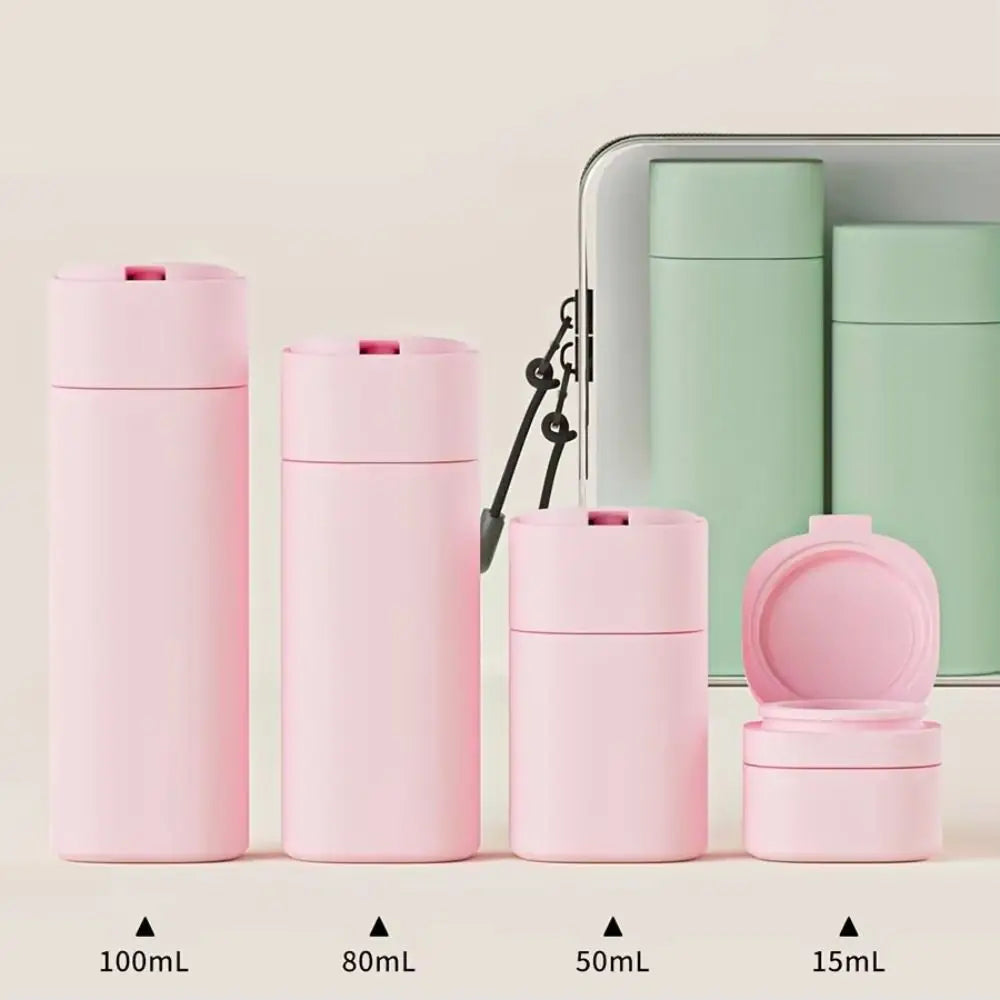 Silicone Travel Bottle Set Squeezable Container Odorless Toiletries Bottle Set Convenient Leak-proof Shower Soap Dispenser