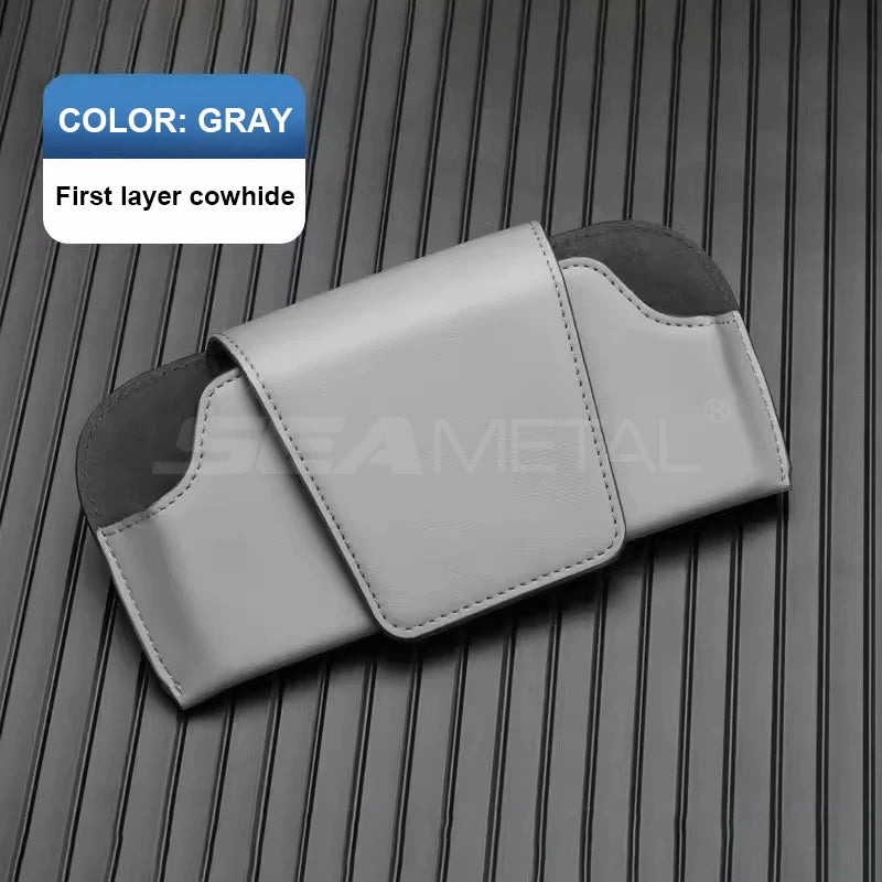 Car Sun Visor Sunglasses Clip, Suede Glasses Storage Case, Card Ticket Holder, Universal Vehicle Interior Accessories