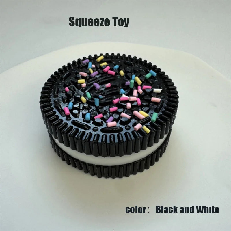 Simulation Biscuit Stress Relief Squishy Toy Creative Cookie Pinch Squeeze Toy Biscuit Anti-stress Fidget Toy for Adult