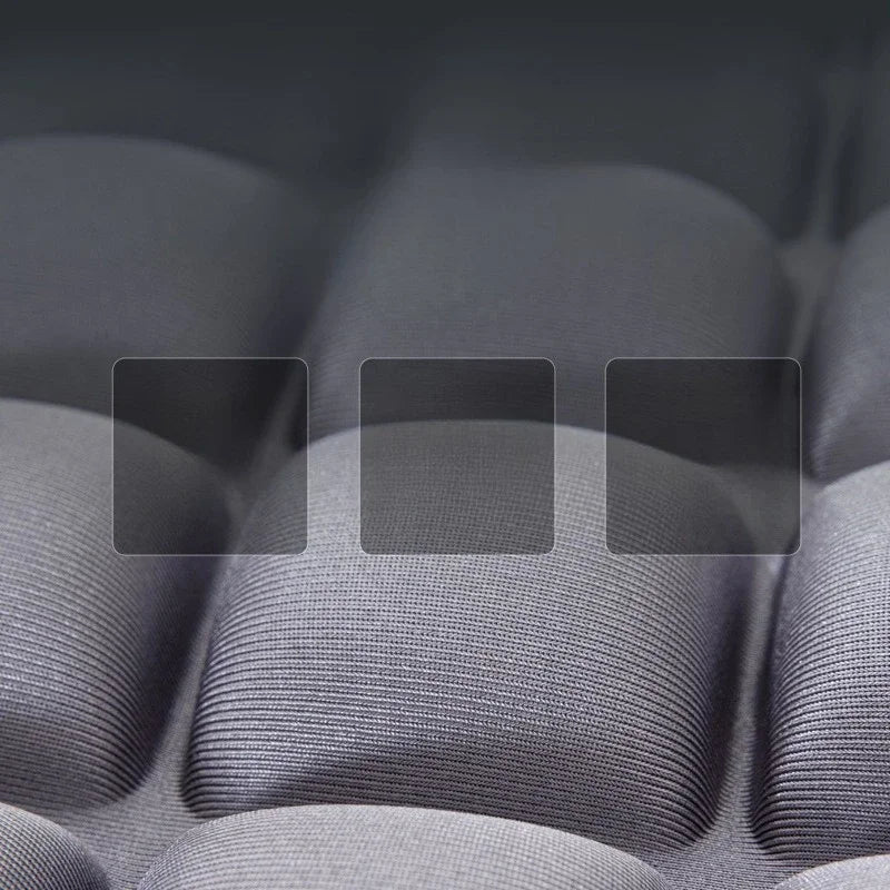 5D Air Pressure Seat Cushion - Polyester Office Chair Pad with Lumbar Support, Non-Inflatable Car & Wheelchair Cushion