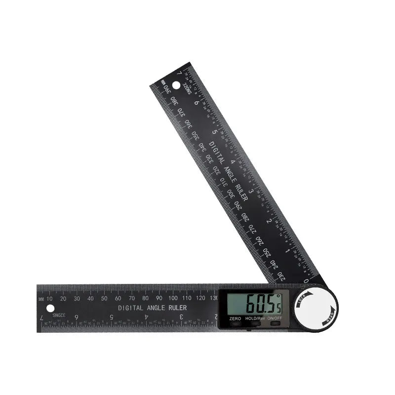 HOMEFISH 1 PC 2 in 1 Digital Angle Detector Scale Suitable for Woodworking Mutifunction Tools Measurement Tools High Accuracy