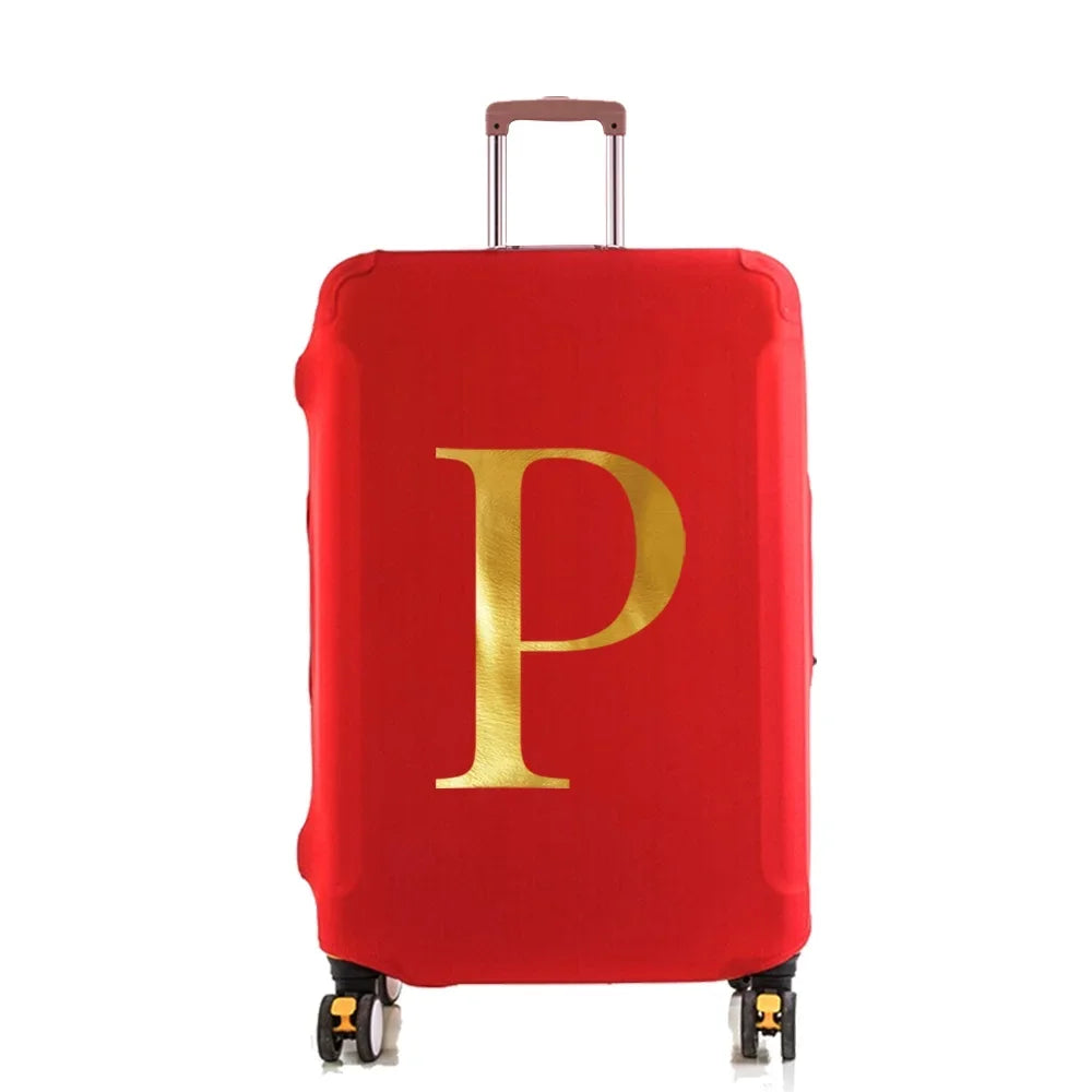Luggage Cover Protector Elastic Fashion Suitcase Dust Cover Fit 18-28 Inch Trolley Baggage Letter Name Print Travel Accessories