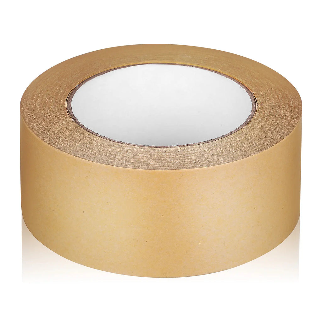 Brown Kraft Paper Tape Roll Secure Adhesive Heavy Duty Packing Tape Writable Surface Hand Tearable for Shipping Packaging