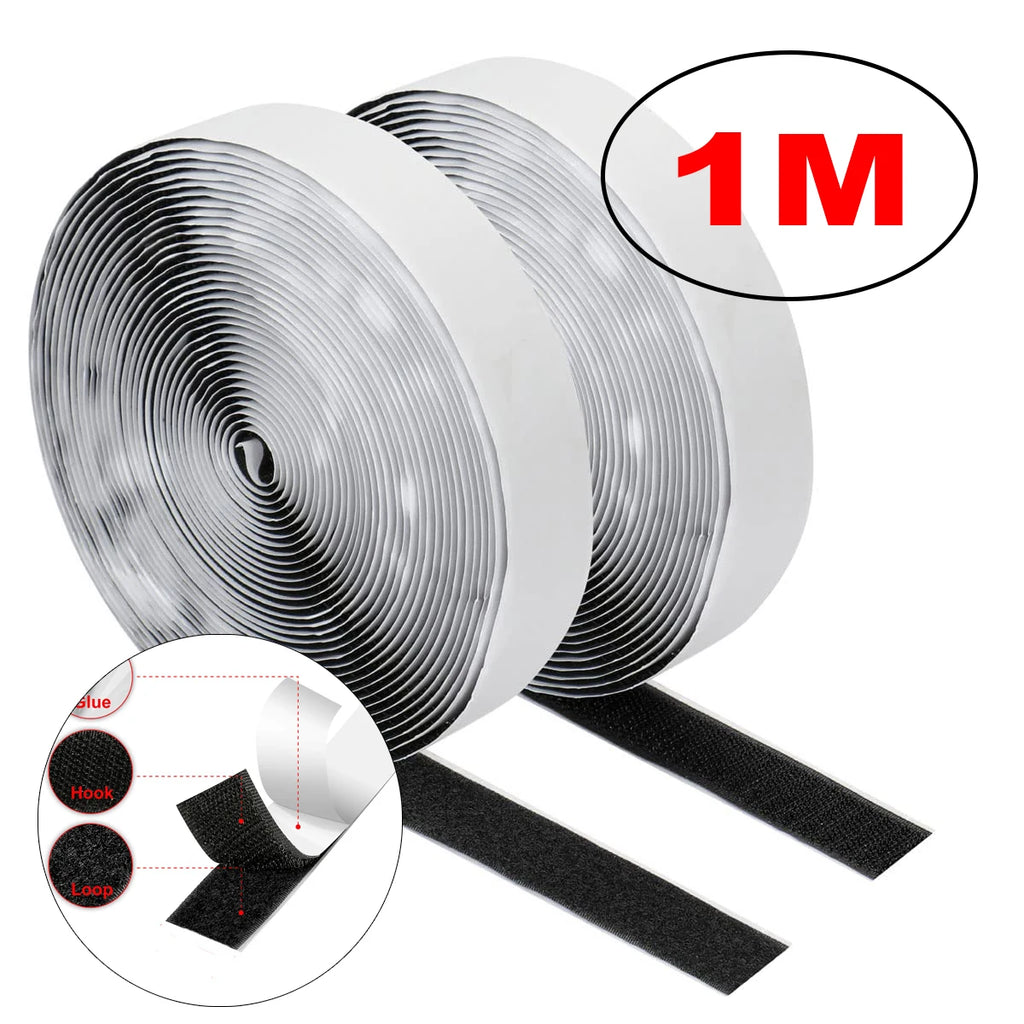 1-25M Velcros Self Adhesive Hook and Loop Fastener Tape House Diy Magic Tap Auto Double Sided Roll Strong Glue Home Strap Strips