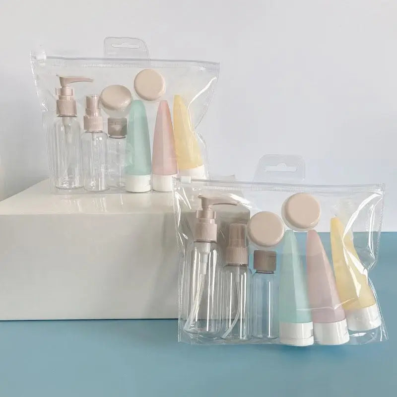 (BF06)Perfume Bottle Set Refillable Spray Lotion Shampoo Shower Tube Bottling Refill Cosmetic Travel Liquid Container Tool