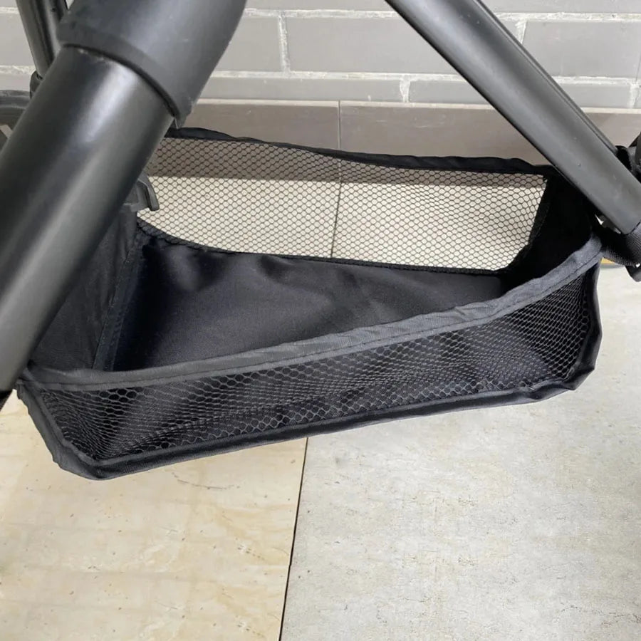 Stroller Bottom Organizer Bag Universal Mesh Three-dimensional Tissue Toy Storage Basket with Hard Board Stroller Accessories