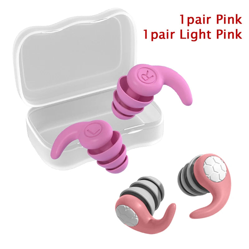 Children Silicone Ear Protector Canceling Noise 3 Layers Swimming Earplugs Hearing Protector anti-noise Plugs Noise Reduction
