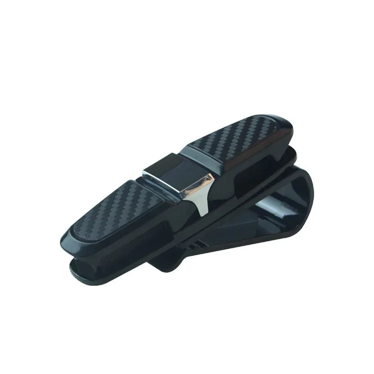 Car Sunglasses Frame Carbon Fiber Bills Glasses Clip Multi Function In Car Creative Eye Box Card Double Headed Clip On Board