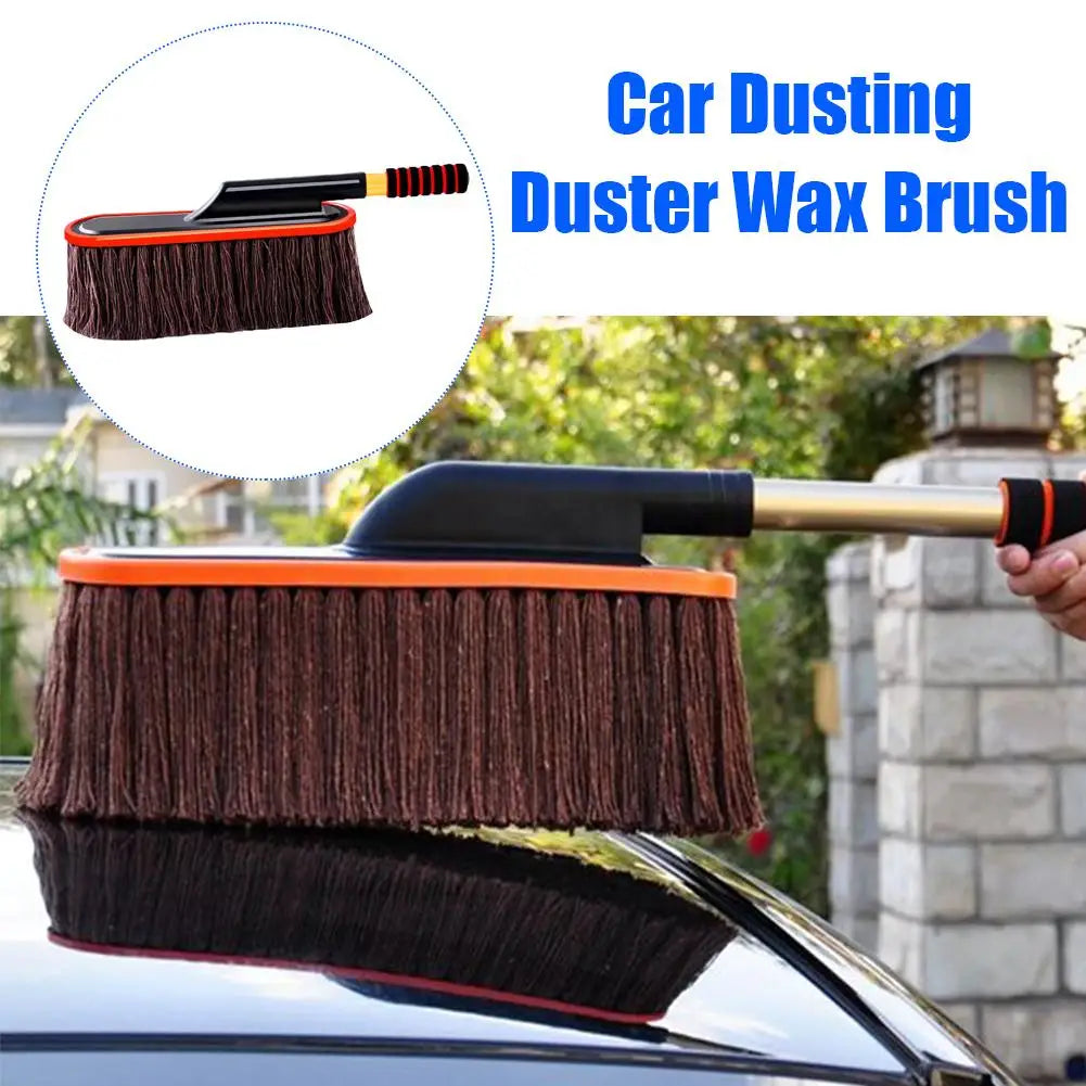 Car Duster Exterior with Extendable Handle Car Cleaning Tool Dust Remover Soft Non-Scratch Cleaning Brush For Car Home Dusting