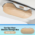 Car Glasses Case Sunglasses Storage Box Car Visor Glasses Case Premium ABS Flocking Inner Anti-Scratch Eyeglasses Protection Box