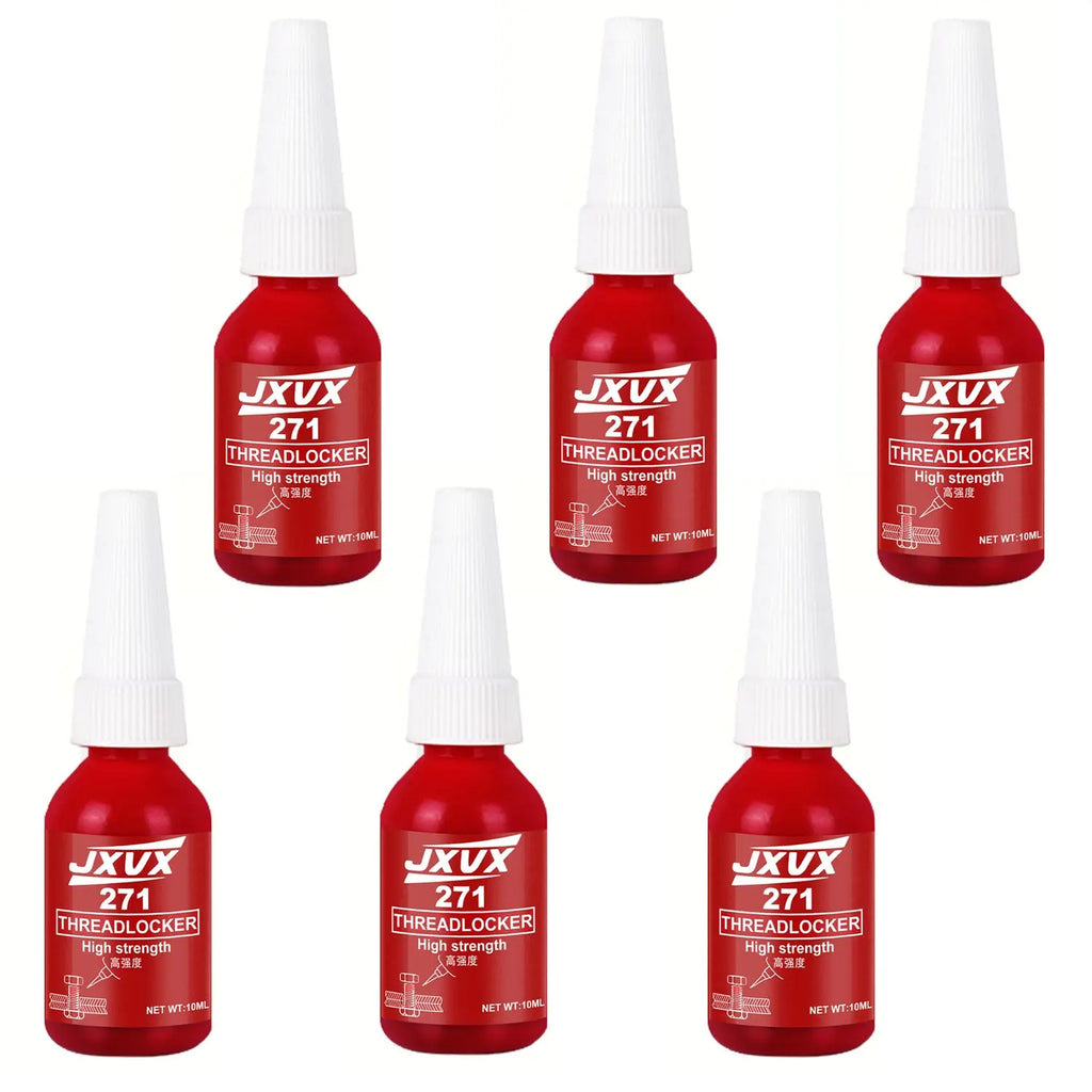 JXVX 271 Threadlocker High Strength Red Thread Locking Agent Sealant 50ml Anaerobic Glues Anti Loose Screw Glues Fastening Quickly Cured Threadlocker Adhesive for Screw 1-10pcs.