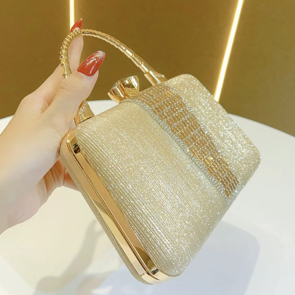 Rhinestone Elegant Evening Clutch Women’s Stylish Luxury Handbag Chic Refined Dignified Purse Perfect for Banquet Dinner Party