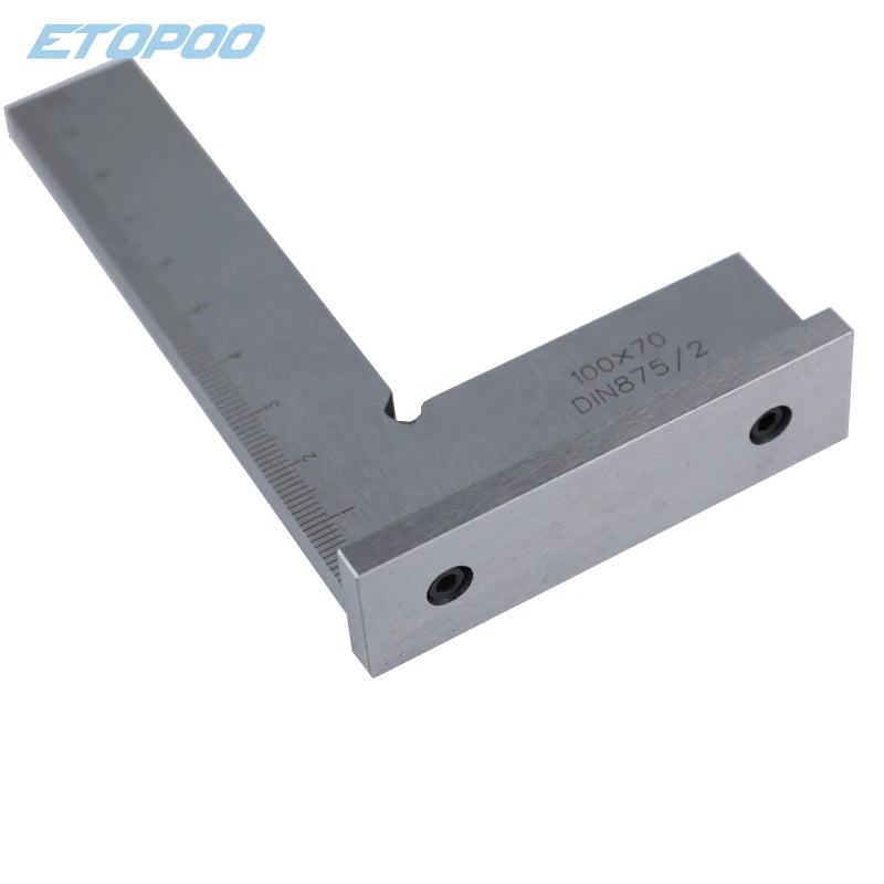 Machinist Square 90 Degree Right Angle Engineer Set with Seat Precision Ground Steel Hardened Angle Ruler Wide Right Angle