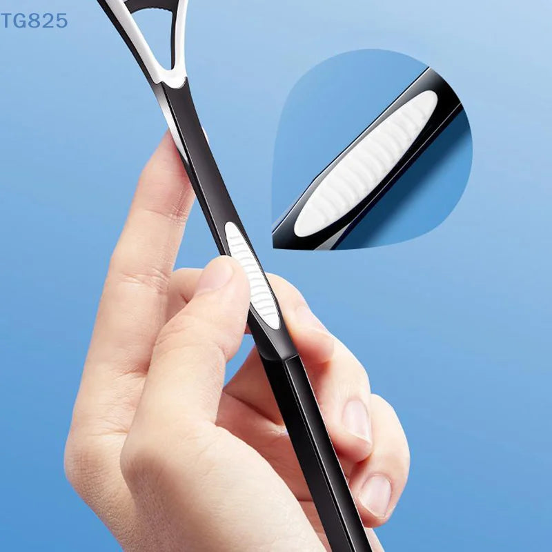 【AN】Dual Uses Tongue Scraper Cleaners Reusable Oral Health Cleaning Brush Hygiene Care Toothbrush Mouth Fresh Breath Scraping