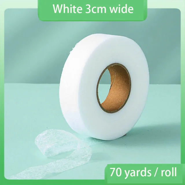 60Meters/Roll Double-sided Non-woven Interlining Adhesive Fabric Cloth Iron On Hem Tape Interlining Web DIY Sewing Crafts