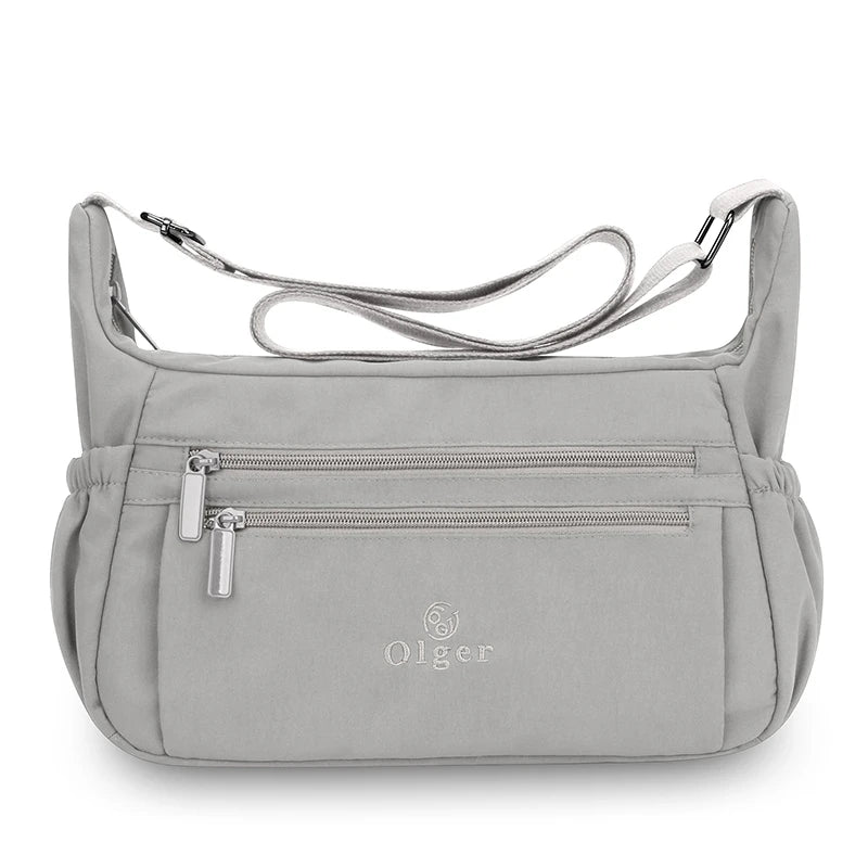 Fashion Nylon Women's Crossbody Bag Handbags with Multiple Pockets Large Capacity Lightweight Travel Shoulder Bag for Women