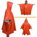 Disposable Aluminum Film Emergency Poncho for Outdoor Camping Cold Insulation Water Proof Raincoat Portable Survival Tool