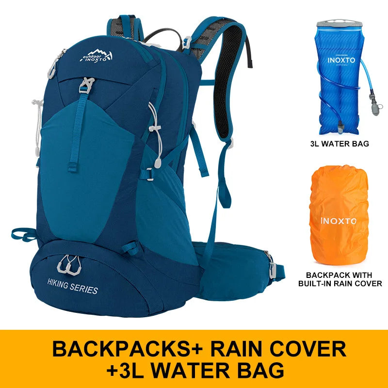 Mountaineering Backpack 35 Liters Men's and Women's Outdoor Sports Bag Waterproof Camping Hiking Rain