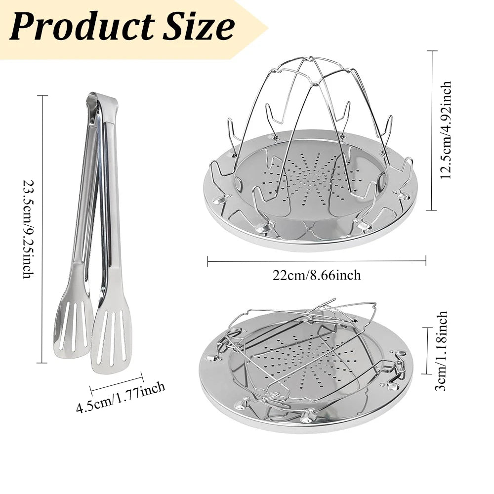 Foldable Stainless Steel Camping Toaster Rack Portable Gas Stove Bread Toast Holder Outdoor BBQ Picnic Hiking RV Burner Toaster