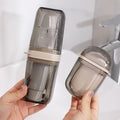 2pcs/Set Portable Soap Holder Toothbrush Case Durable Plastic Travel Essentials Toiletry Set Easy-Clean Gym Bathroom Accessories