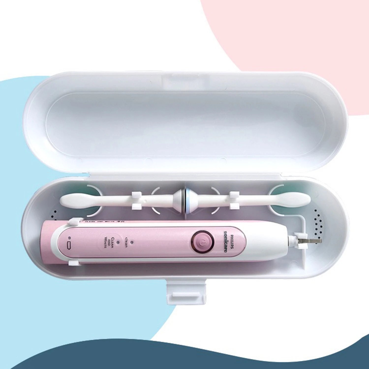 Toothbrush&Toothpaste Holders with Protective Cover, Portable Travel Case for Oral B Electric Toothbrush Handle Storage Box