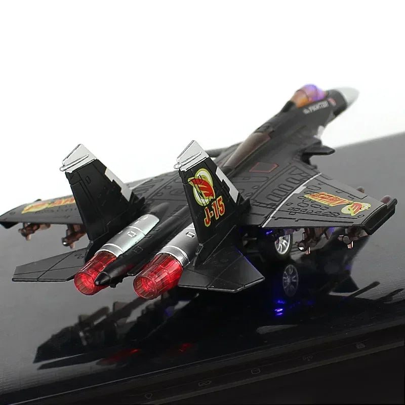 J-15 Fighter Military Model Fighter Alloy Acousto Optic High Simulation Alloy Toy Ornament Gifts