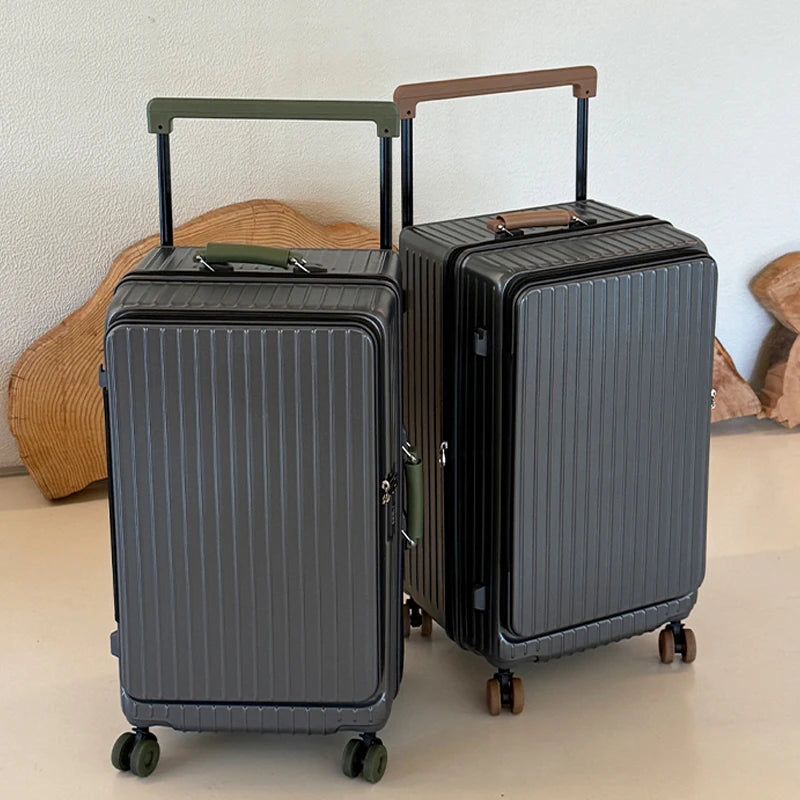 32/34-inch Wide Handle Side-Opening Travel Suitcase Expandable Large Capacity Luggage 28-inch Women's bag valise voyage 2026 NEW