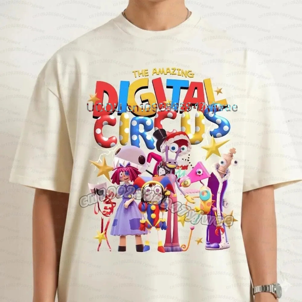 The Amazing Digital Circus Periphery T-shirt Men and Women New Summer Cotton Y2K Clothing Fashion Comfortable Short Sleeve Tops