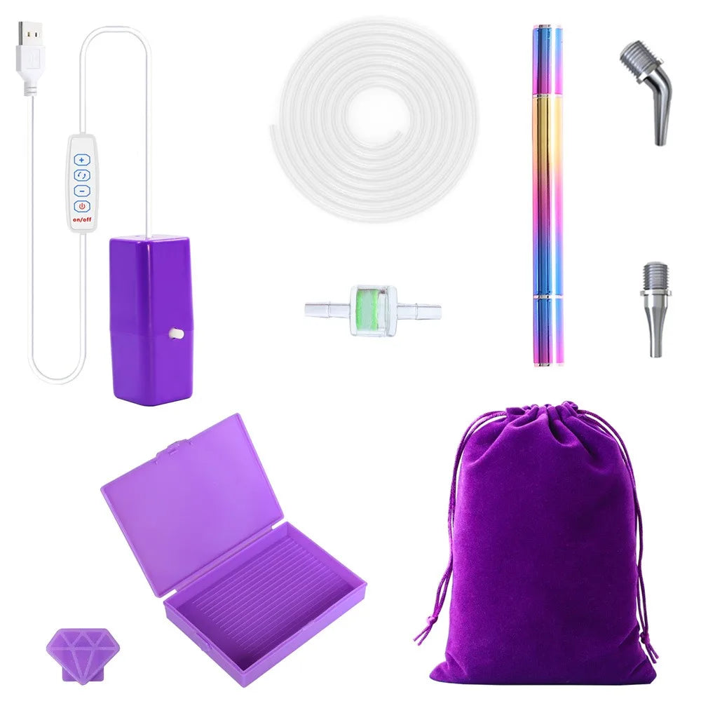 Electric Vacuum Diamond Painting Pen Kits USB Powered Diamond Painting Suction Device for 5D Diamond Painting Tool