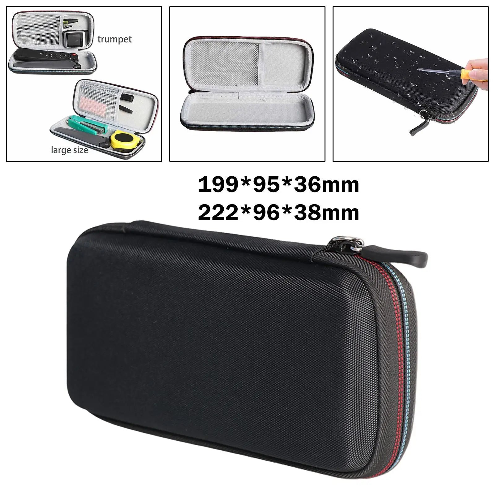 Hard Storage Case Multifunctional with Zipper Portable Protection EVA Storage Bag for Electronic Accessories Small Tools