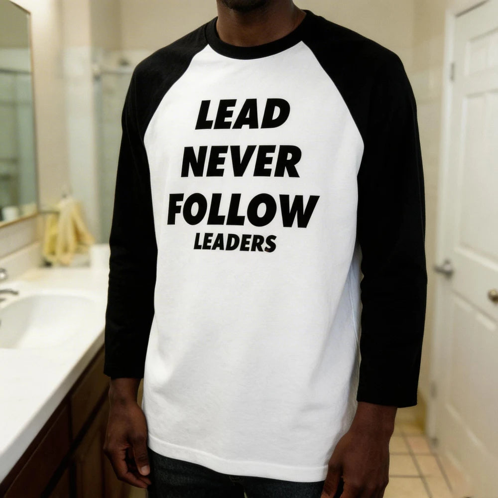 2026 Lead Never Follow Leaders 3D Printed Unisex Casual T-Shirt Shirt Harajuku Street Round Neck Long Sleeve Men Hiking T-Shirts