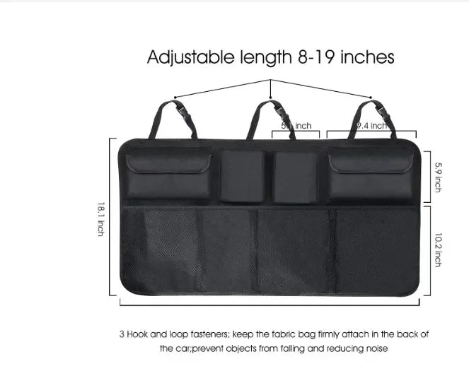 For Car Trunk Rear Seat Storage Bag Large Capacity Multipurpose Oxford Car Seat Back Storage Box Car Interior Suitable