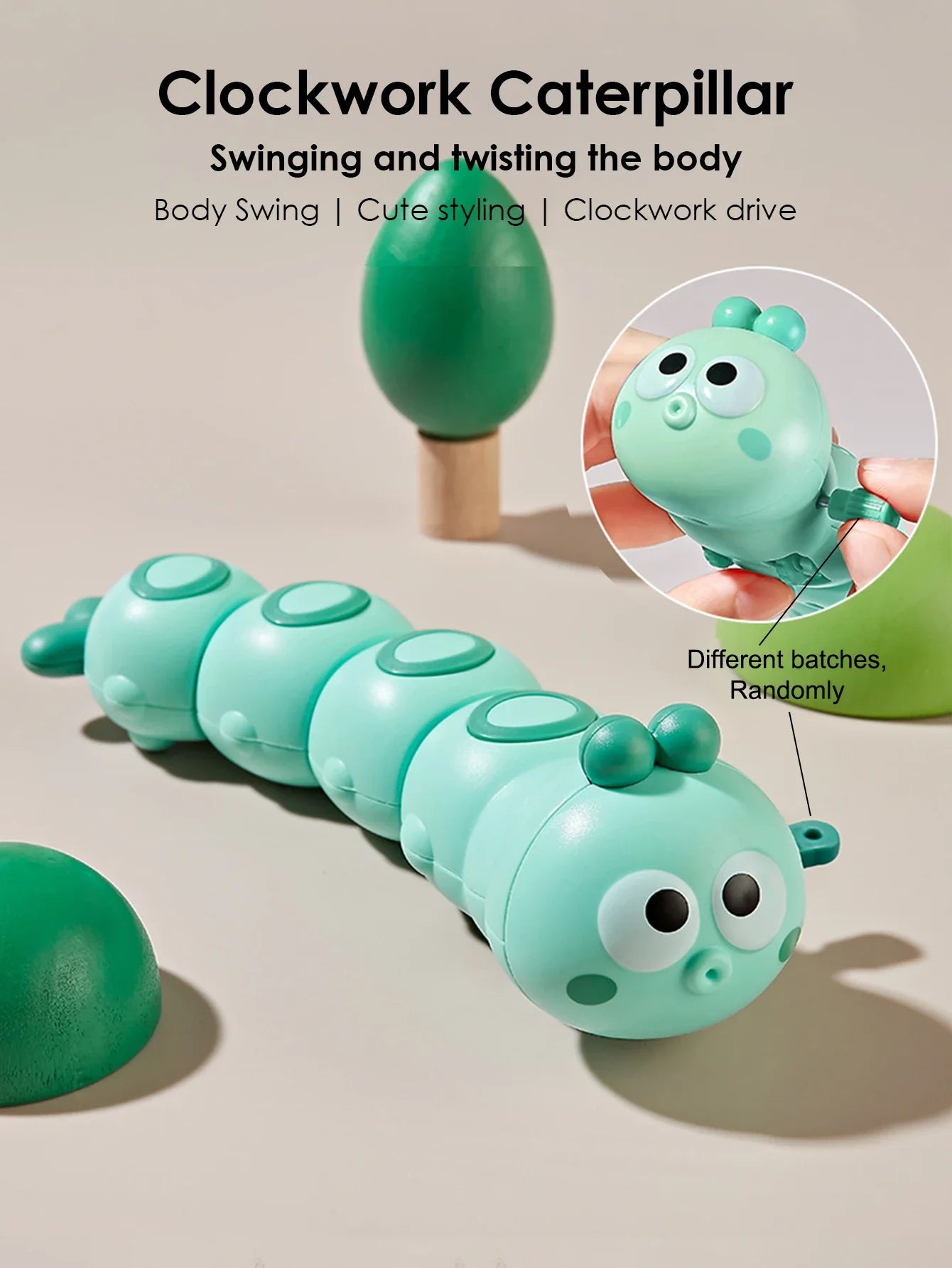 Cute Articulated Chain Caterpillar Crawling Toy Kids Early Education Stress Relief Fidget Toy Children Holiday Gift