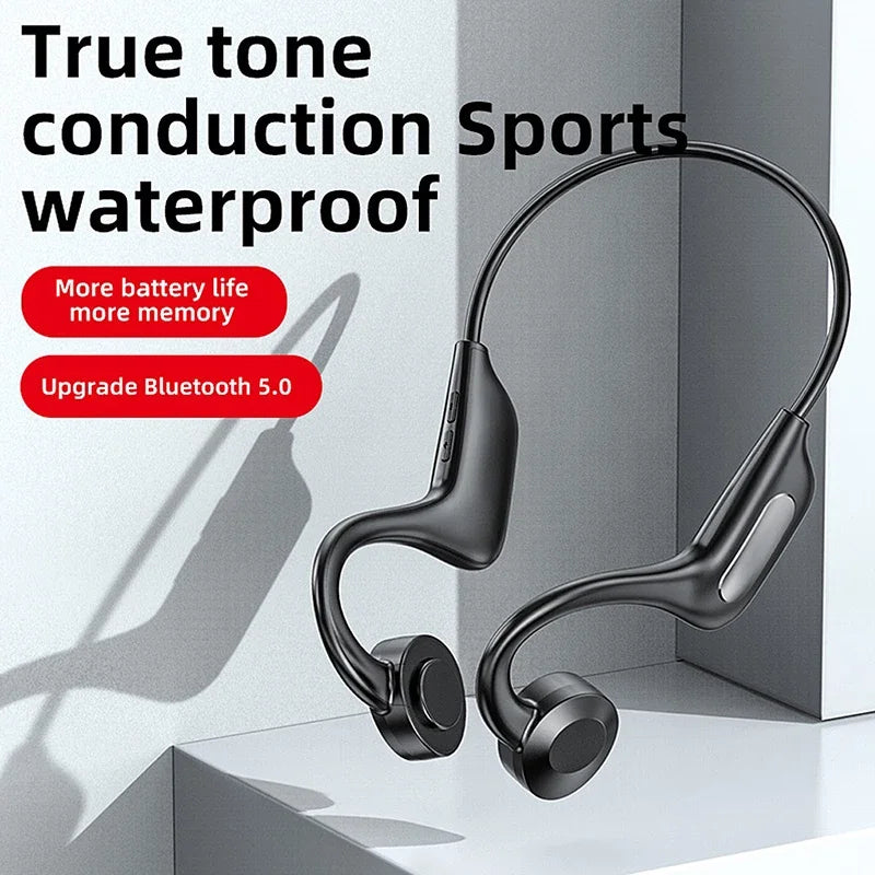 【Fast Ship】VG06 Bone Conduction Wireless Bluetooth Earphone TWS IPX5 Waterproof Gaming Earbuds Sports Headphones with Mic Headse