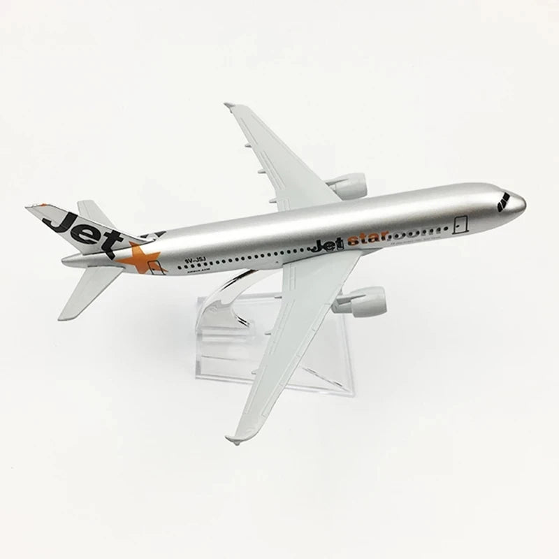 15CM Diecast Jetstar Airlines A320 Model Plane 6Inch Metal Alloy Diecast Airplane Souvenir Collection Plane Toy
