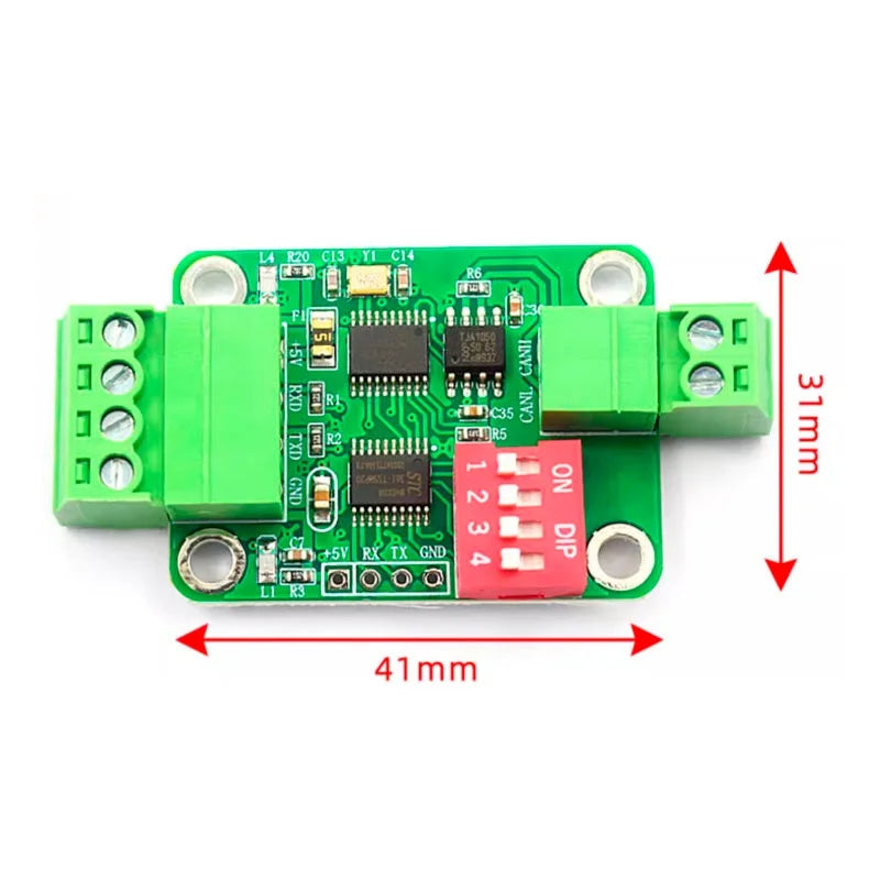 TTL serial port to CAN bus module TTL to RS232 module Serial port to CAN transparent transmission communication data module